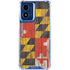 Maryland Flag Dark Wood Moto G 5G (2024) Clear Case
